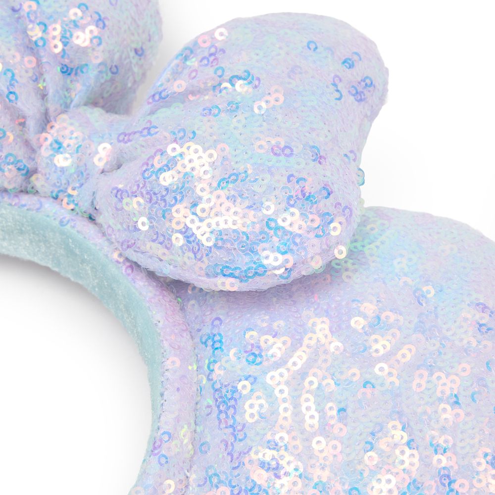 Minnie Mouse Sequin Cotton Candy Ear Headband for Adults