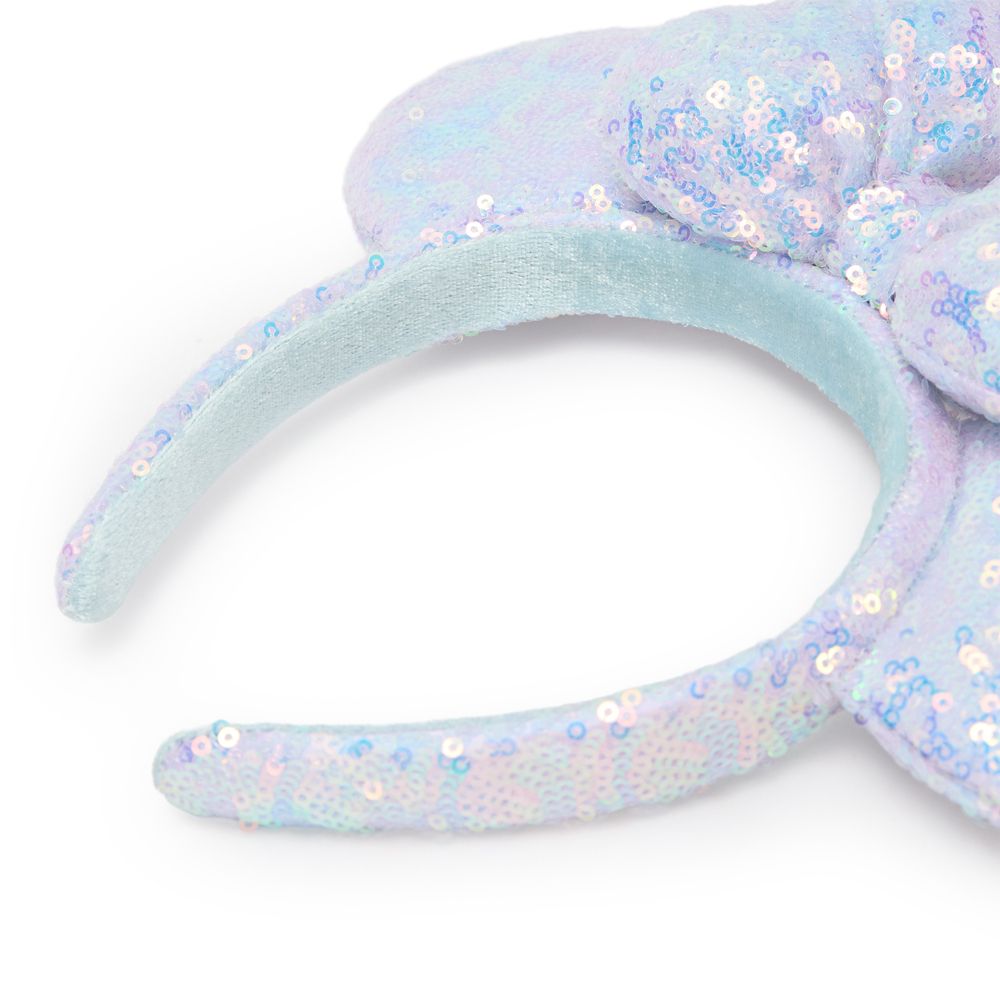 Minnie Mouse Sequin Cotton Candy Ear Headband for Adults