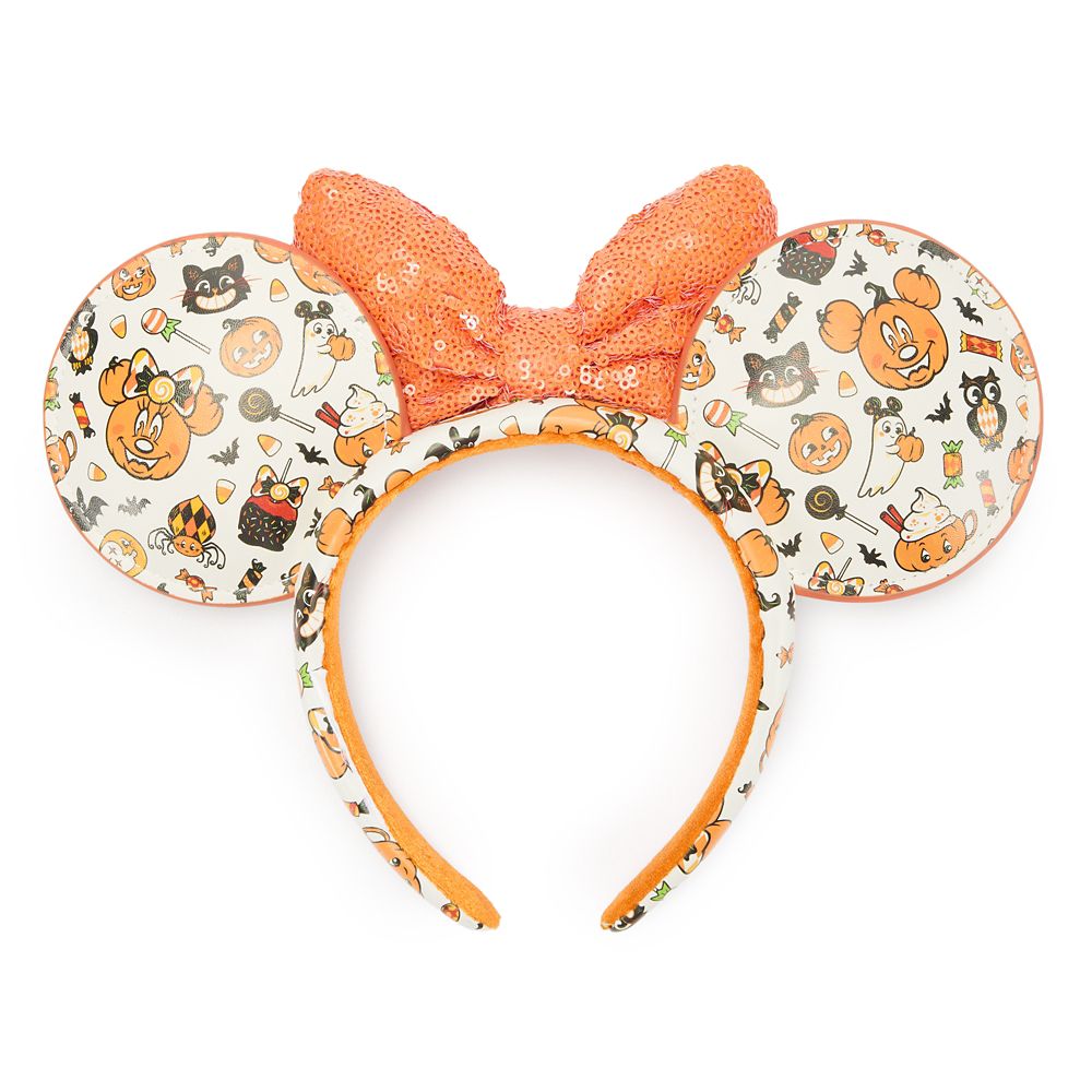 Mickey and Minnie Mouse Halloween Ear Headband for Adults