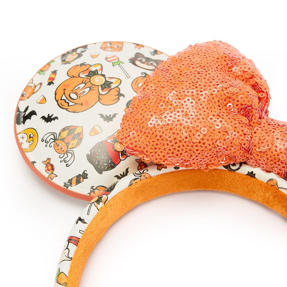 Mickey and Minnie Mouse Halloween Ear Headband for Adults