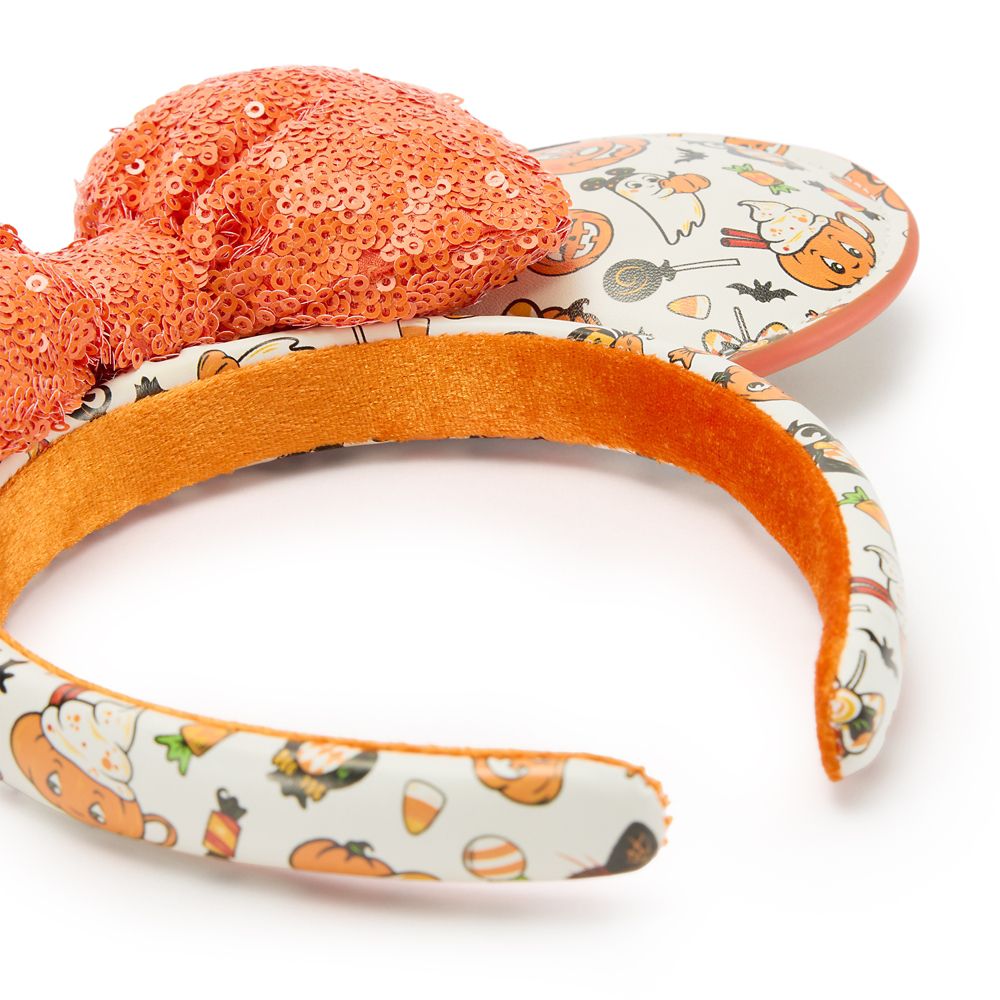 Mickey and Minnie Mouse Halloween Ear Headband for Adults