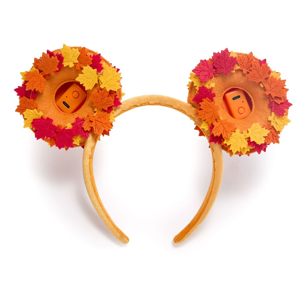 Mickey Mouse Light-Up Jack-o'-Lantern Wreath Ear Headband