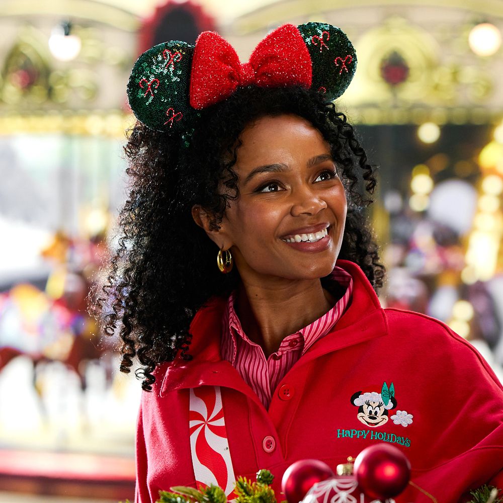 Minnie Mouse Sequined Holiday Ear Headband for Adults
