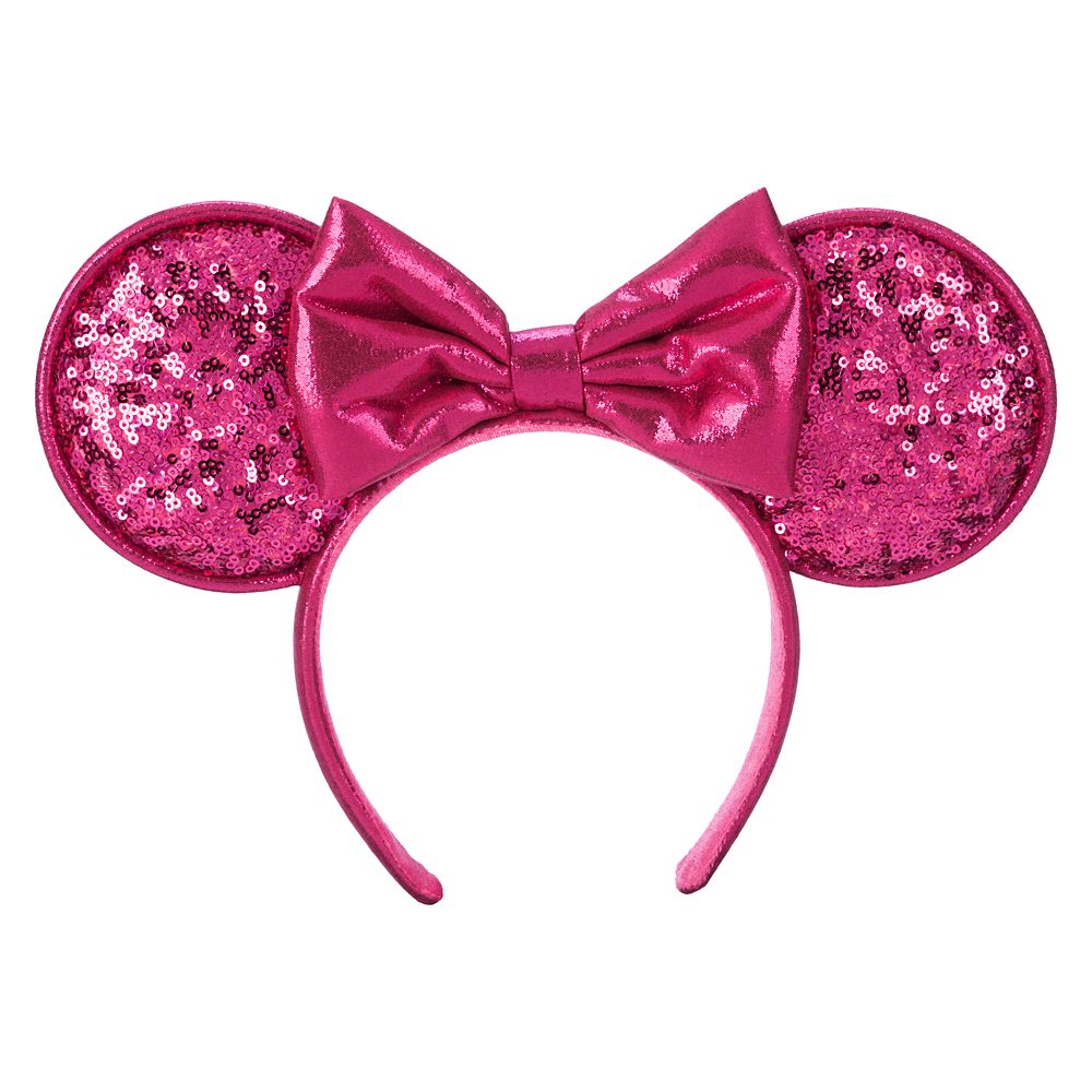 Minnie Mouse Sequined Ear Headband Pink Official shopDisney