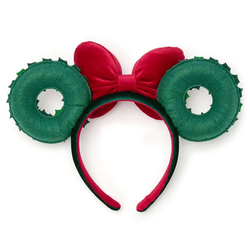 Minnie Mouse Holiday Wreath Ear Headband for Adults