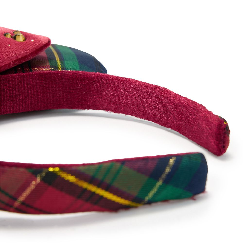 Minnie Mouse Plaid Holiday Ear Headband for Adults