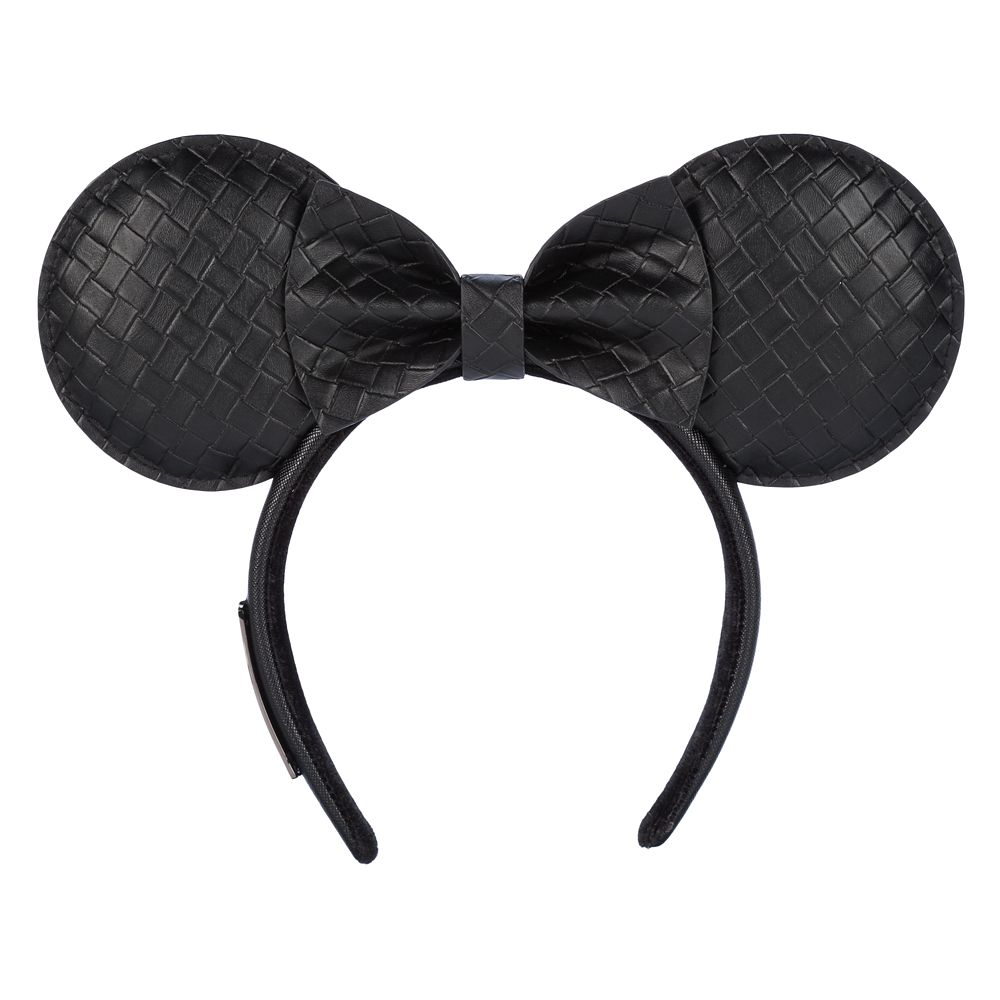 Minnie Mouse Faux Leather Loungefly Ear Headband for Adults &ndash; Black