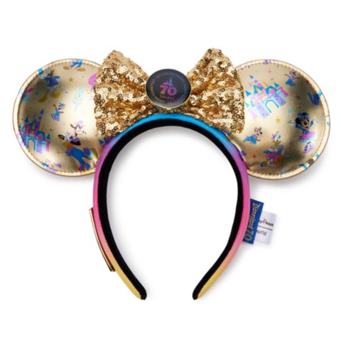 Аксессуары для волос Loungefly Mickey Mouse and Friends Loungefly Ear Headband for Adults – Disneyland 70th Anniversary