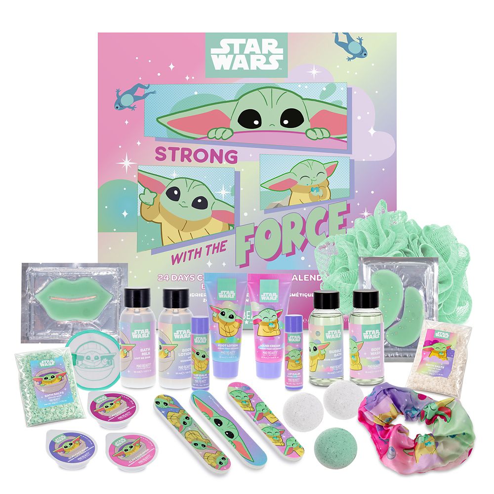 Grogu Mad Beauty 24 Days Cosmetic Advent Calendar &ndash; Bath and Body Edition &ndash; Star Wars