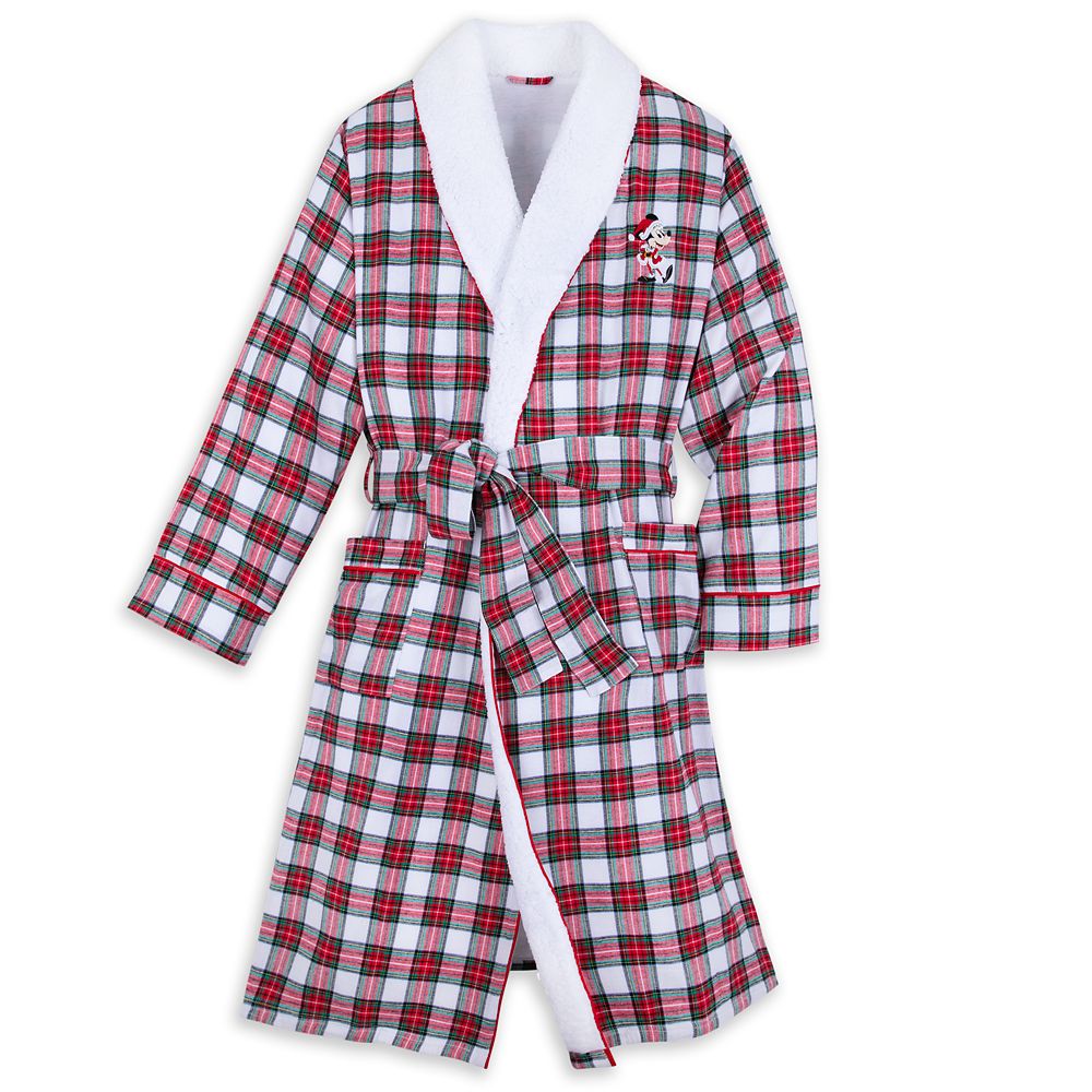 Mickey Mouse Holiday Plaid Robe for Adults