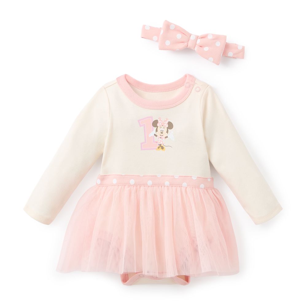 Minnie Mouse1st Birthday Bodysuit Set for Baby