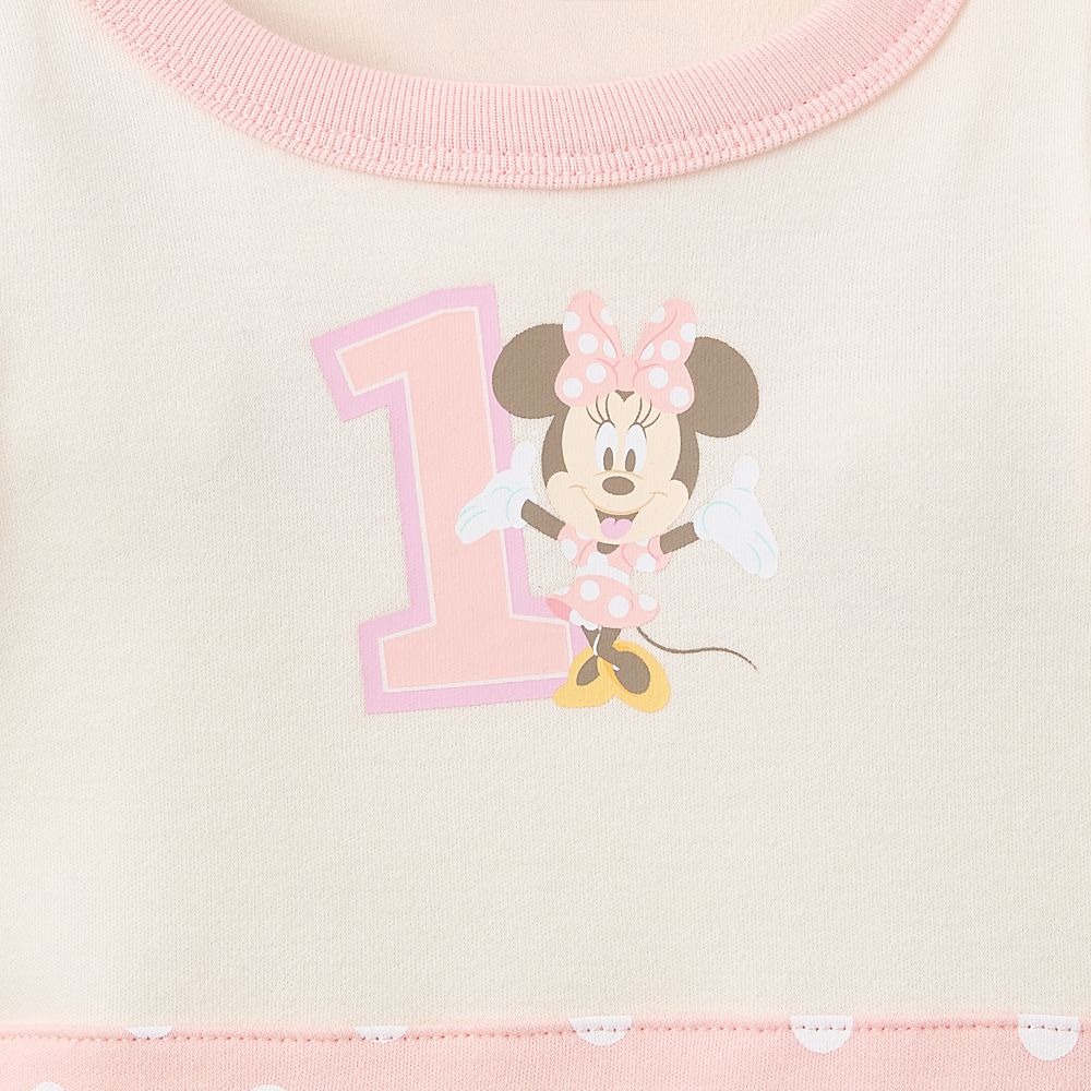 Minnie Mouse1st Birthday Bodysuit Set for Baby
