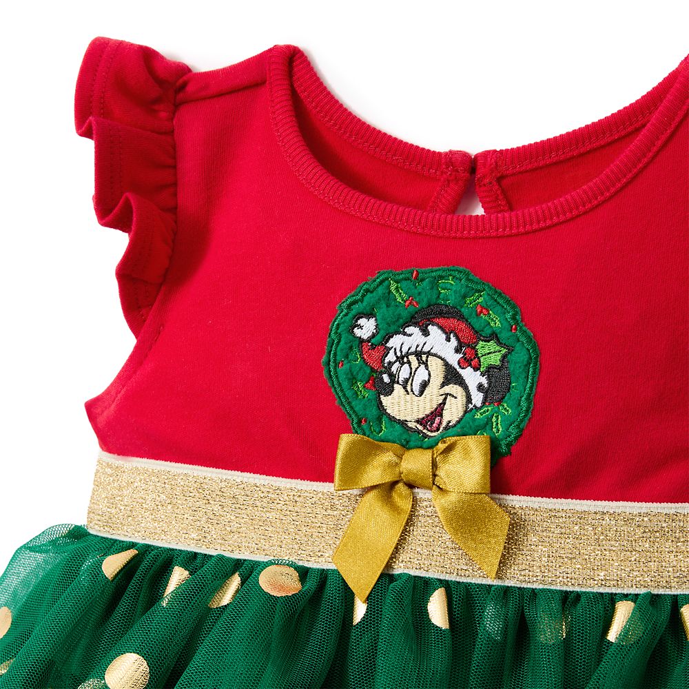 Santa Minnie Mouse Holiday Dress and Leggings Set for Baby