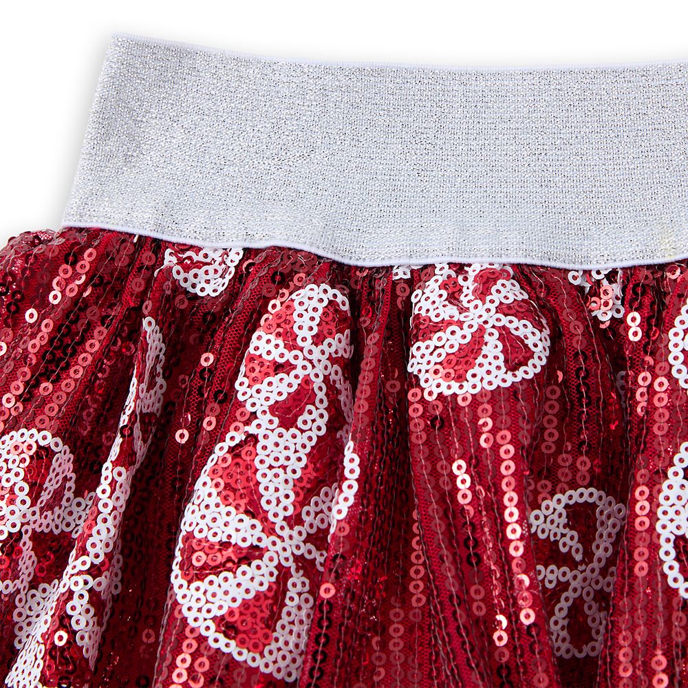 Mickey Mouse Icon Peppermint Swirl Sequin Skirt for Kids