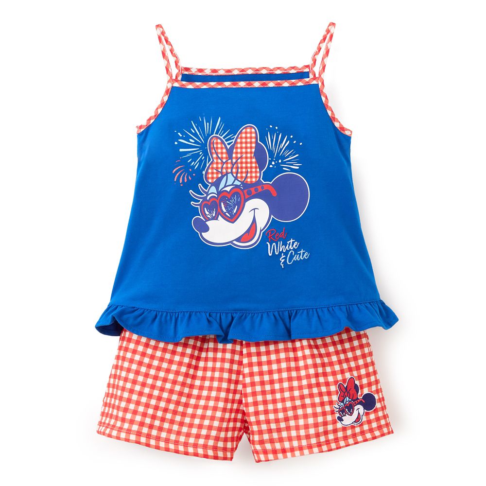 Minnie Mouse Americana Tank Top and Shorts Set for Girls