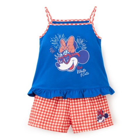 Детские брюки Disney Minnie Mouse Americana Tank Top and Shorts Set for Girls
