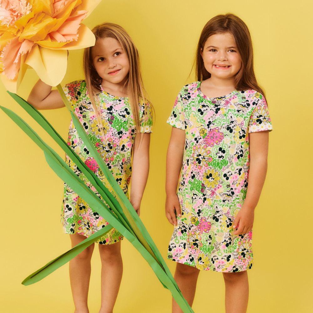 Mickey and Minnie Mouse Mini T-Shirt Dress for Kids by Lilly Pulitzer &ndash; Disney Parks