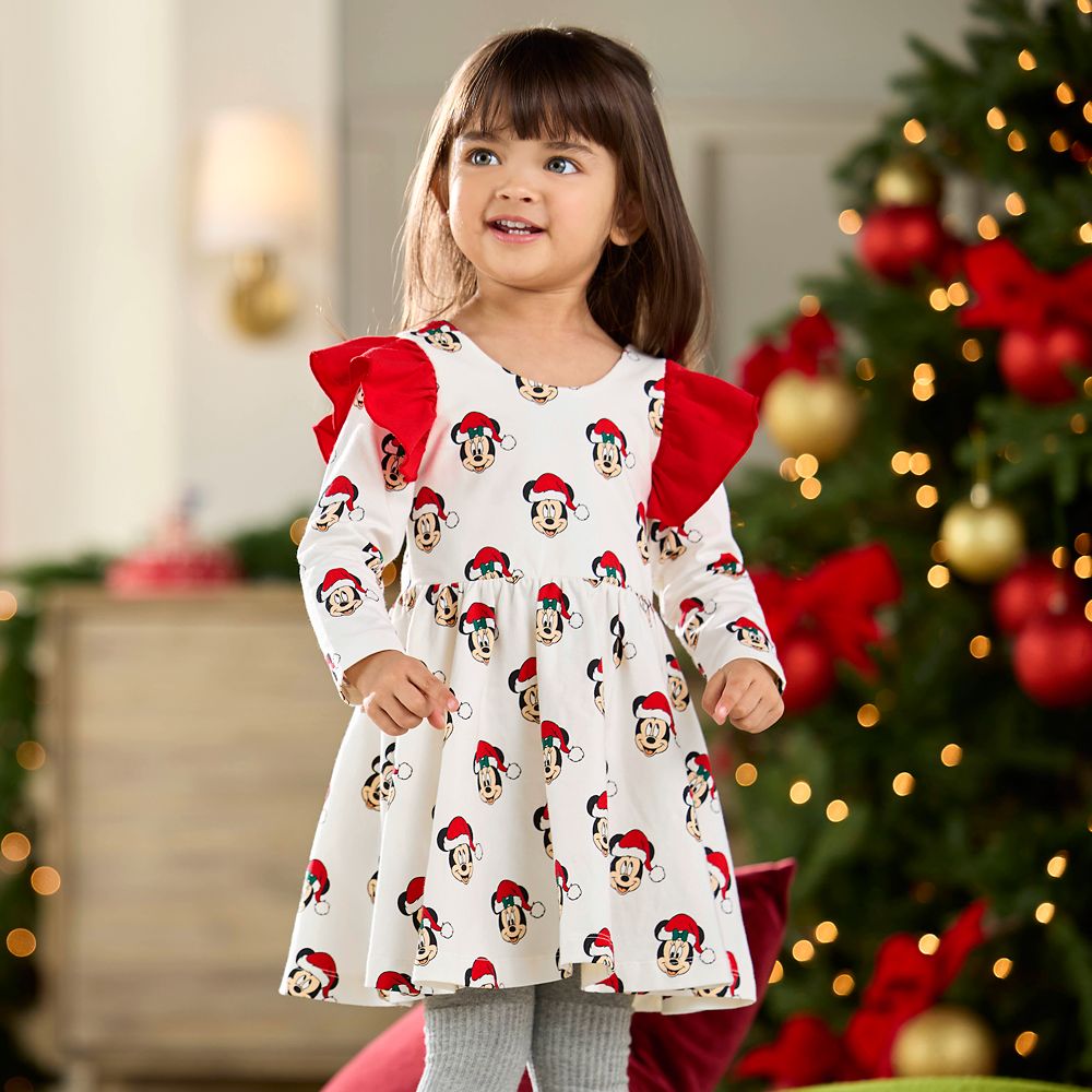 Mickey and Minnie Mouse Holiday Dress for Toddlers by monica + andy