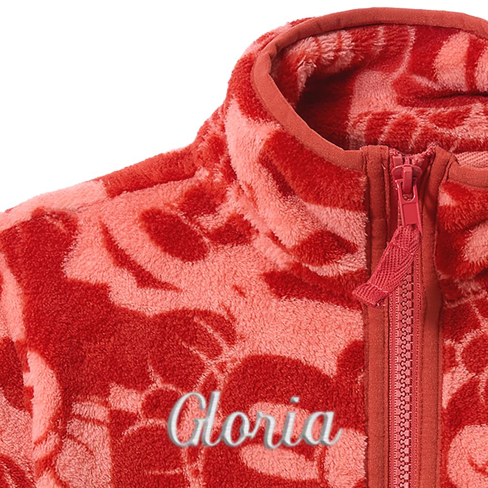 Minnie Mouse Zip Fleece Jacket for Girls &ndash; Red &ndash; Personalized