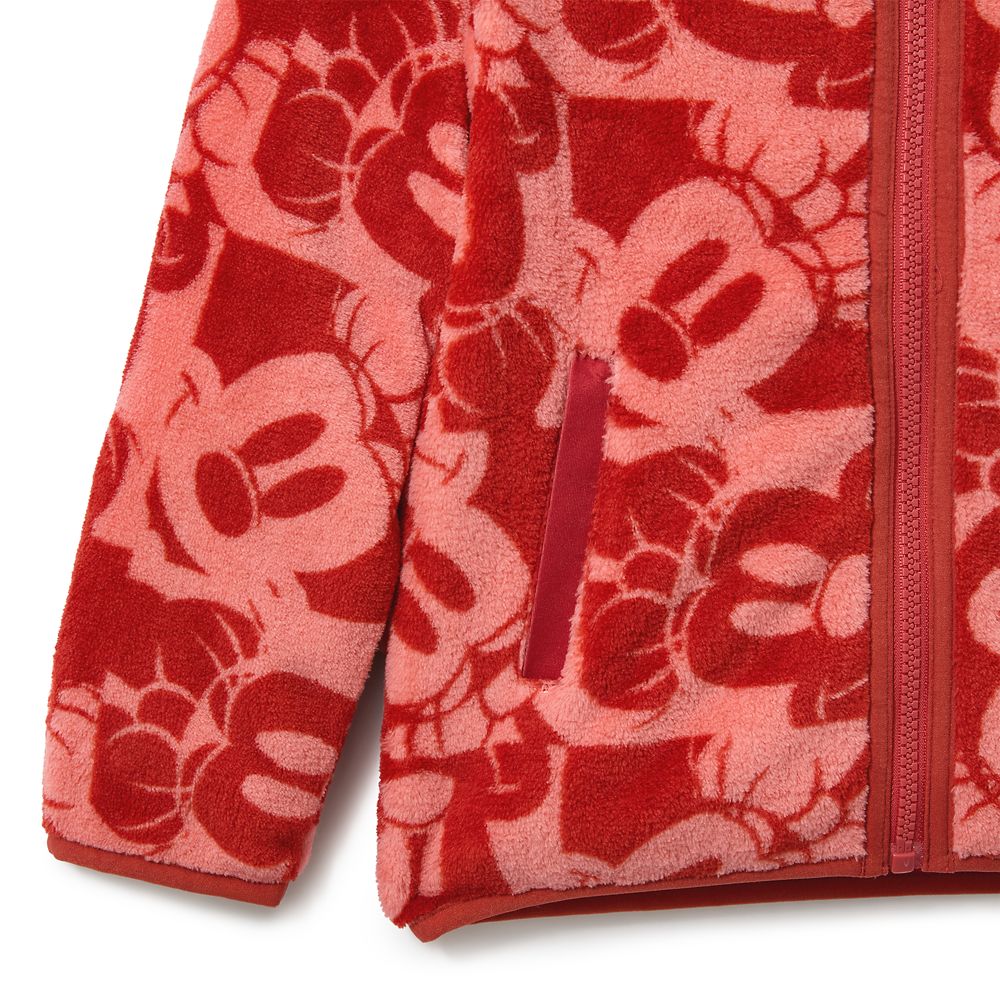 Minnie Mouse Zip Fleece Jacket for Girls - Red - Personalized