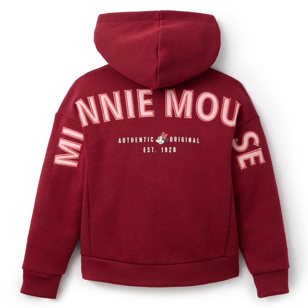 Minnie Mouse Zip Hoodie for Kids – Maroon