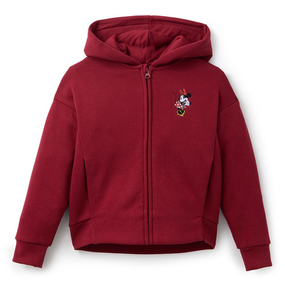 Minnie Mouse Zip Hoodie for Kids &ndash; Maroon