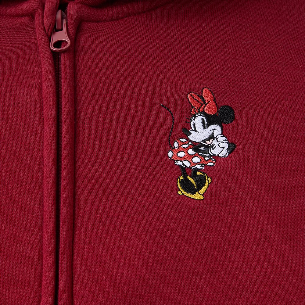 Minnie Mouse Zip Hoodie for Kids &ndash; Maroon