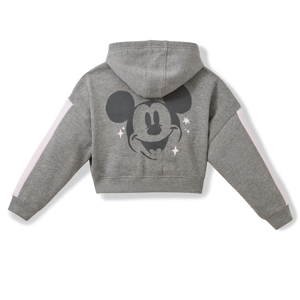Mickey Mouse Cropped Zip Hoodie for Girls