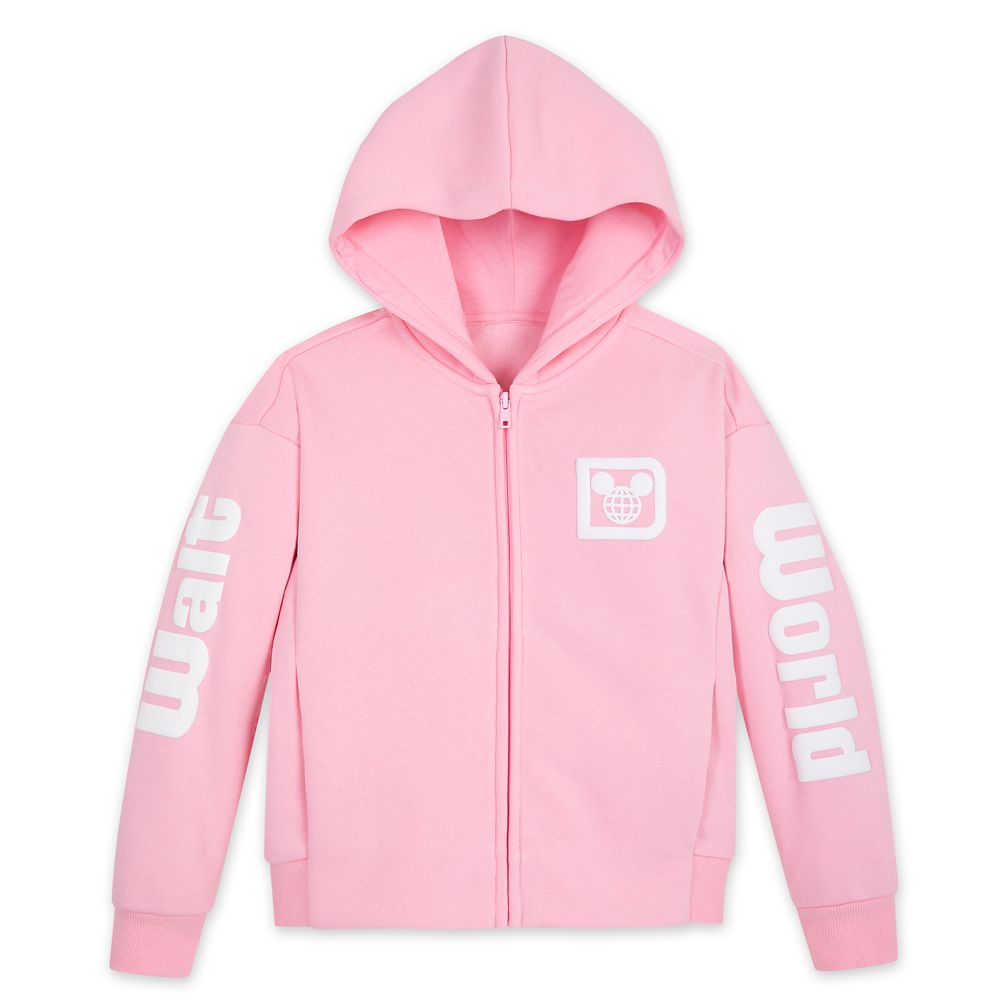 Walt Disney World Logo Zip Hoodie for Girls Pink