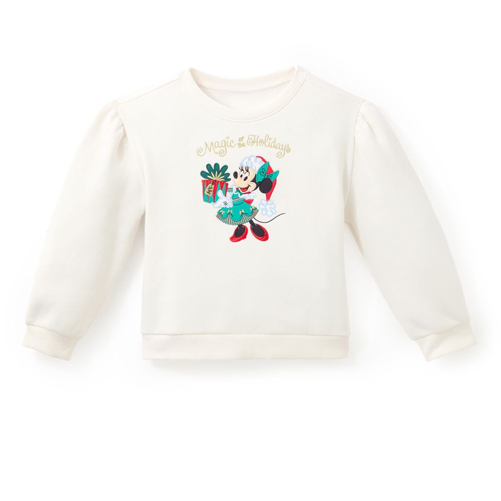 Santa Minnie Mouse ''Magic of the Holidays'' Pullover Sweatshirt for Kids