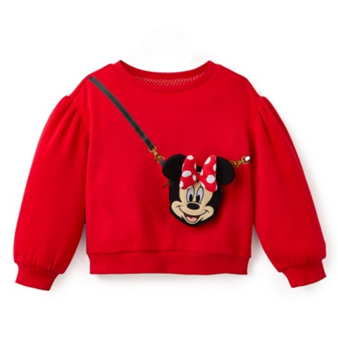Детские худи Disney Minnie Mouse Pullover Sweatshirt for Girls – Red