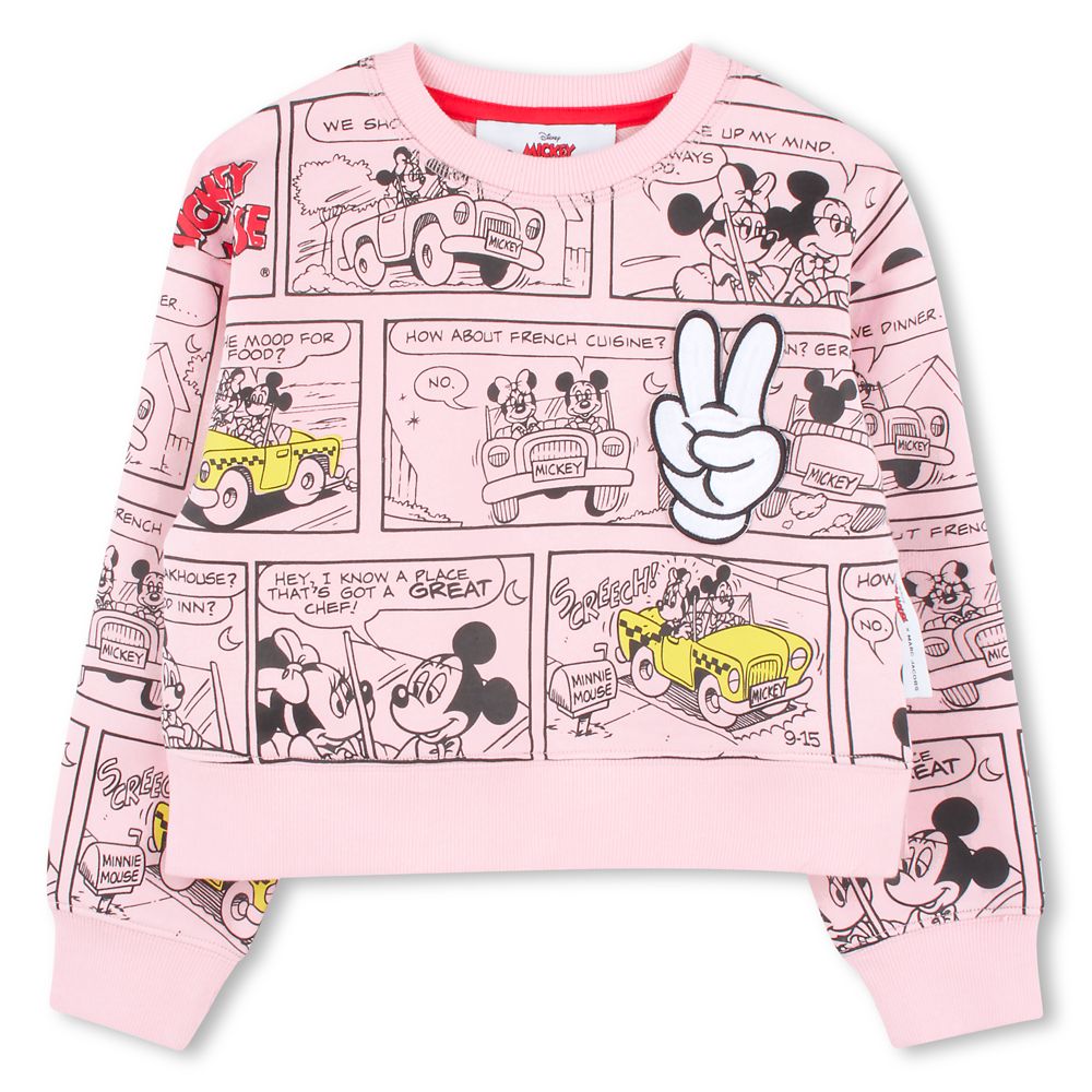 Mickey and Minnie Mouse Cropped Pullover Sweatshirt for Kids by Marc Jacobs Official shopDisney
