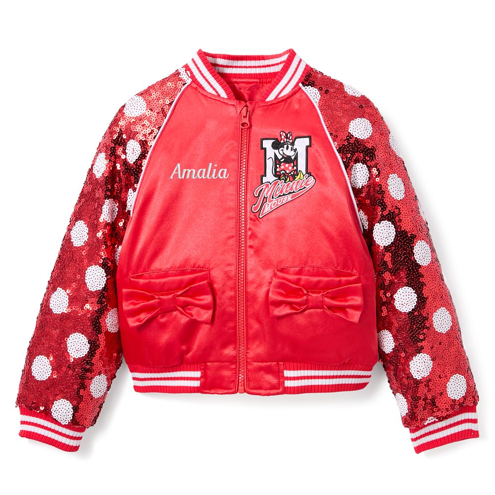 Minnie Mouse Varsity Jacket for Girls  Personalized Official shopDisney