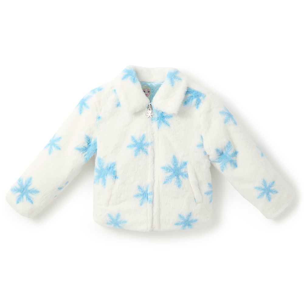 Elsa Faux Fur Reversible Jacket for Girls – Frozen