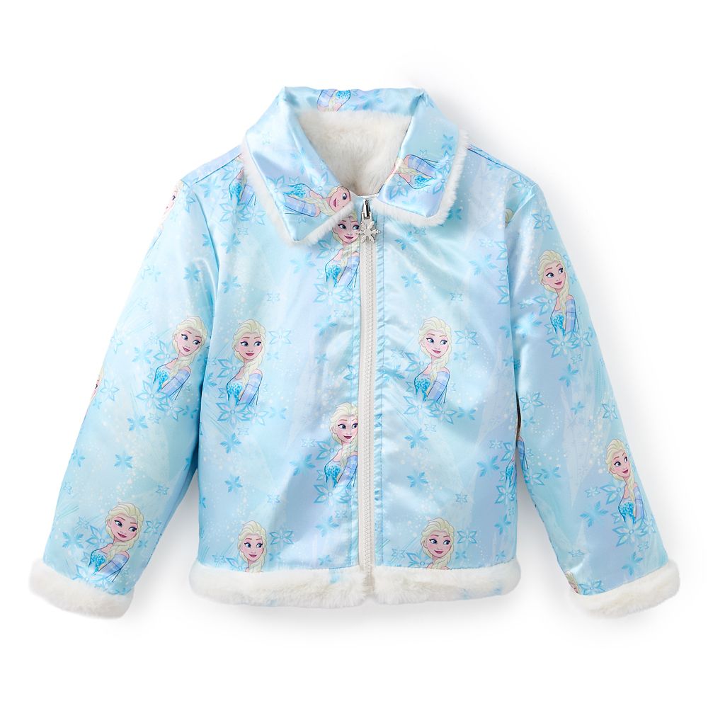 Elsa Faux Fur Reversible Jacket for Girls &ndash; Frozen