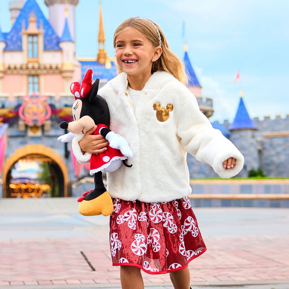 Mickey Mouse Faux Fur Holiday Coat for Kids