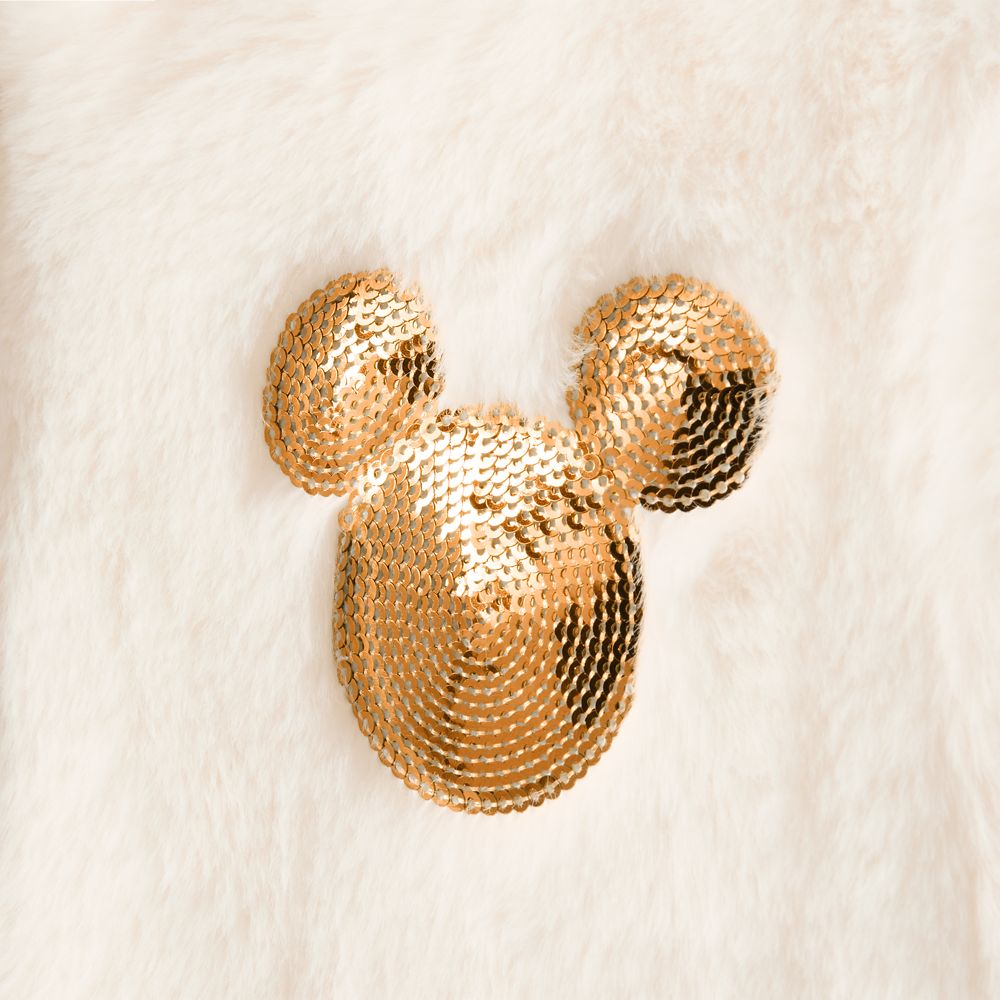 Mickey Mouse Faux Fur Holiday Coat for Kids
