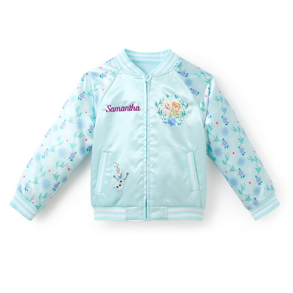 Anna and Elsa Bomber Jacket for Girls &ndash; Frozen &ndash; Personalized