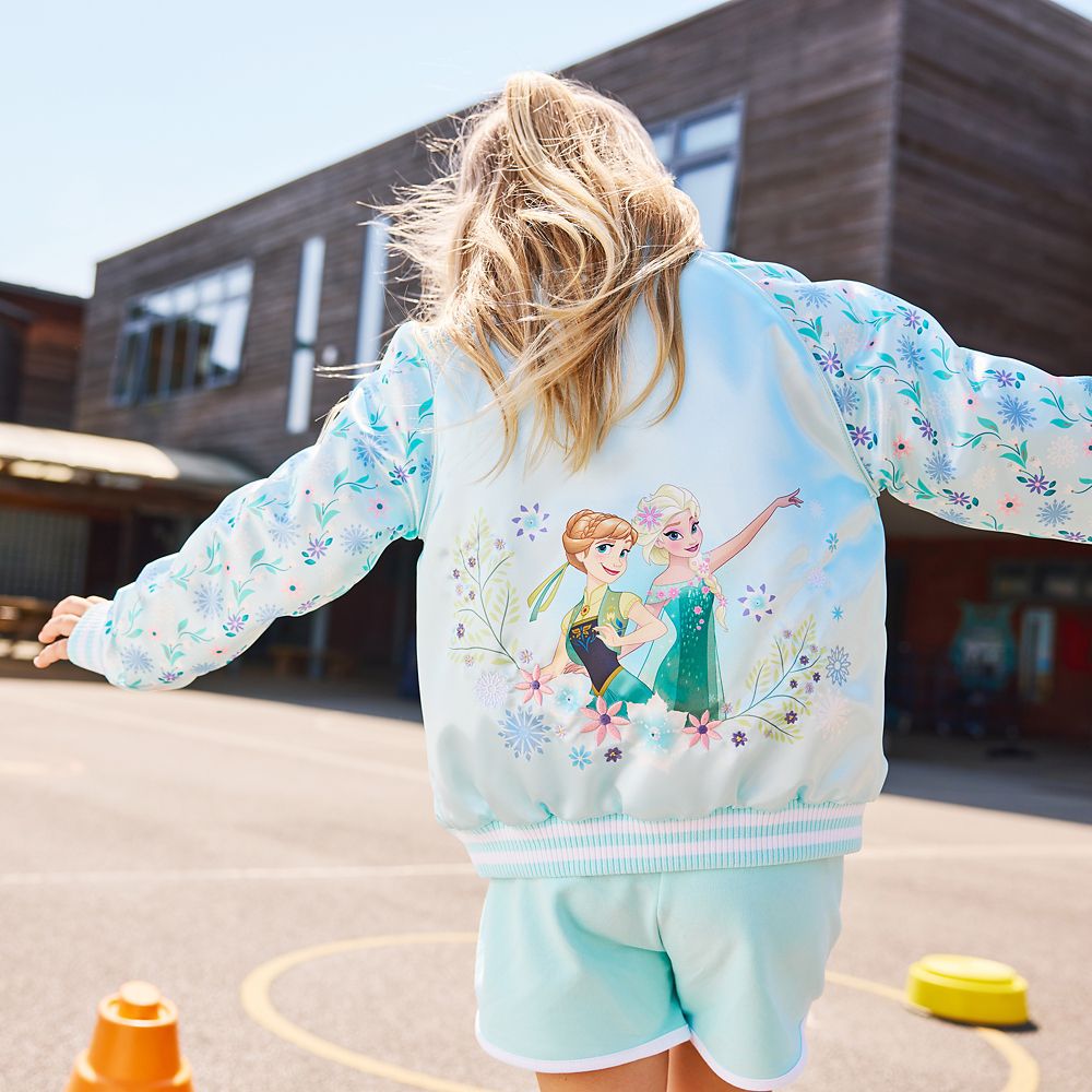 Anna and Elsa Bomber Jacket for Girls &ndash; Frozen &ndash; Personalized