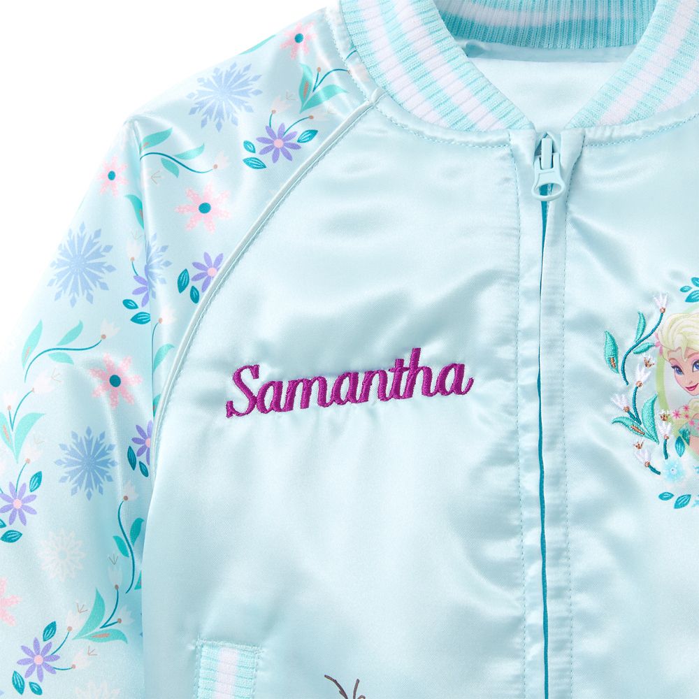 Anna and Elsa Bomber Jacket for Girls &ndash; Frozen &ndash; Personalized