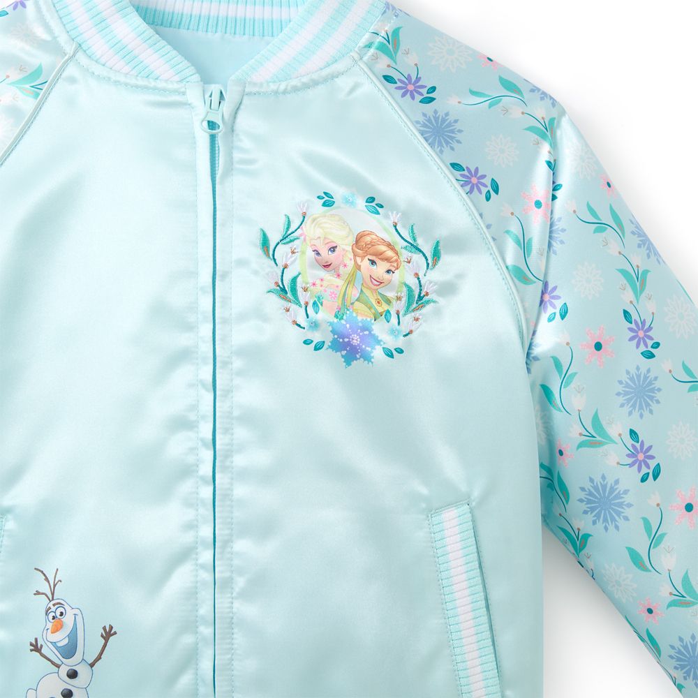 Anna and Elsa Bomber Jacket for Girls &ndash; Frozen &ndash; Personalized