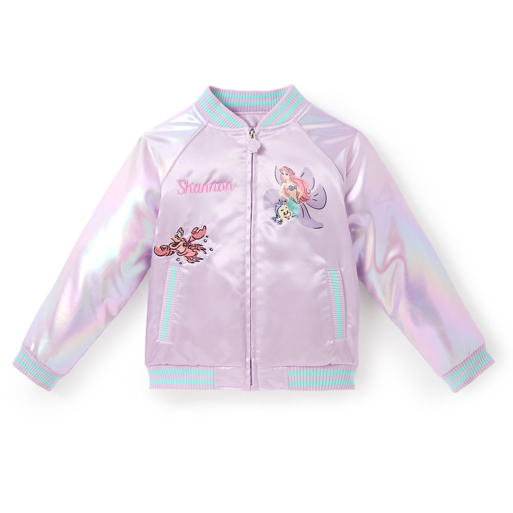 Ariel Bomber Jacket for Girls &ndash; The Little Mermaid &ndash; Personalized