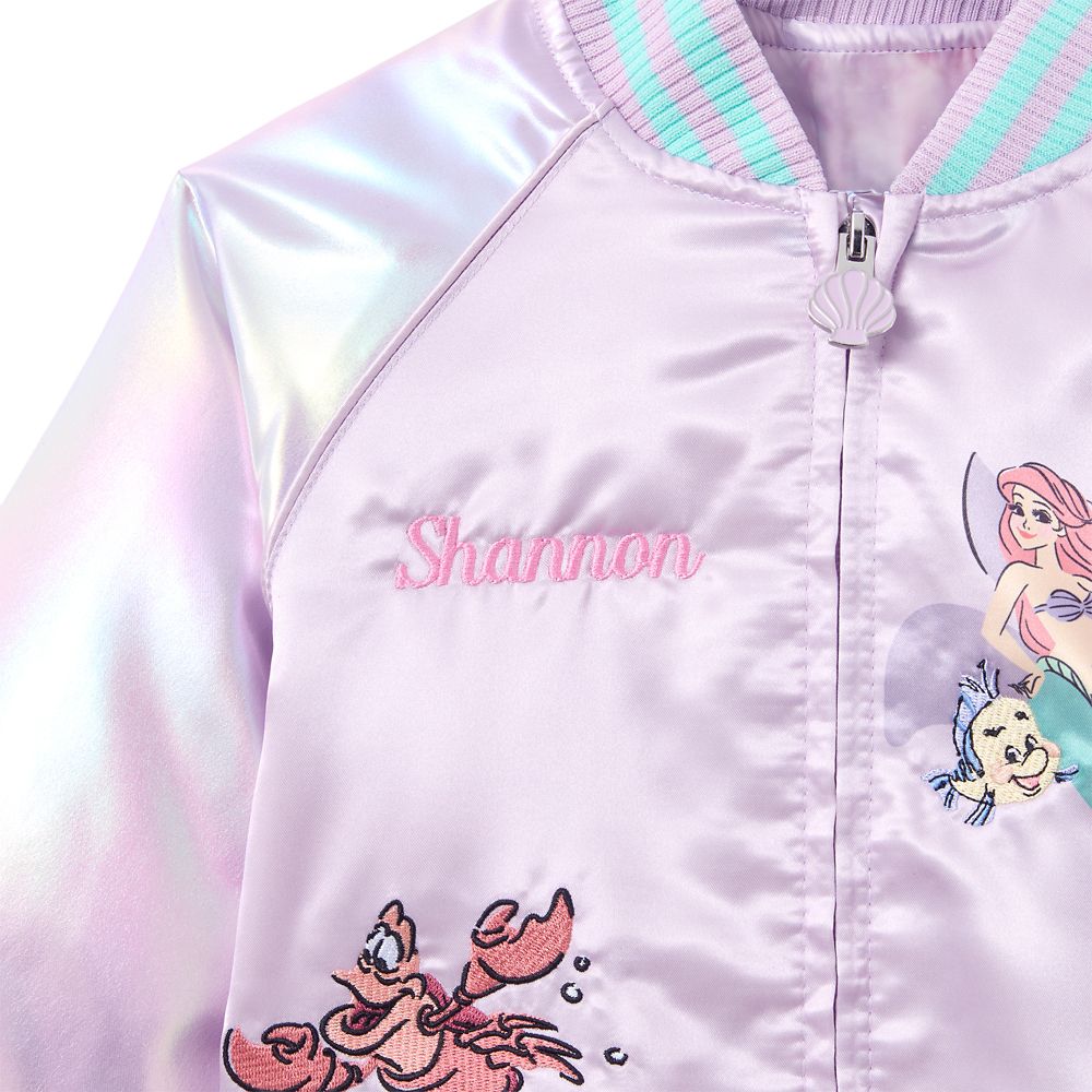 Ariel Bomber Jacket for Girls &ndash; The Little Mermaid &ndash; Personalized