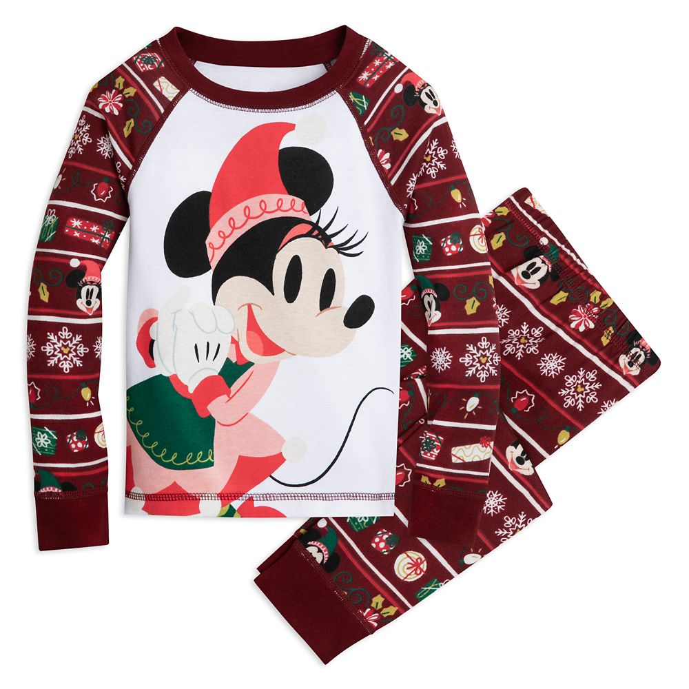 Mickey and Minnie Mouse Holiday Family Matching Sleep Set for Girls &ndash; Knit