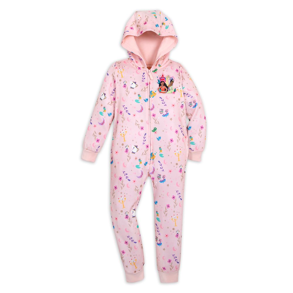 Disney Princess One-Piece Hooded Pajama for Girls