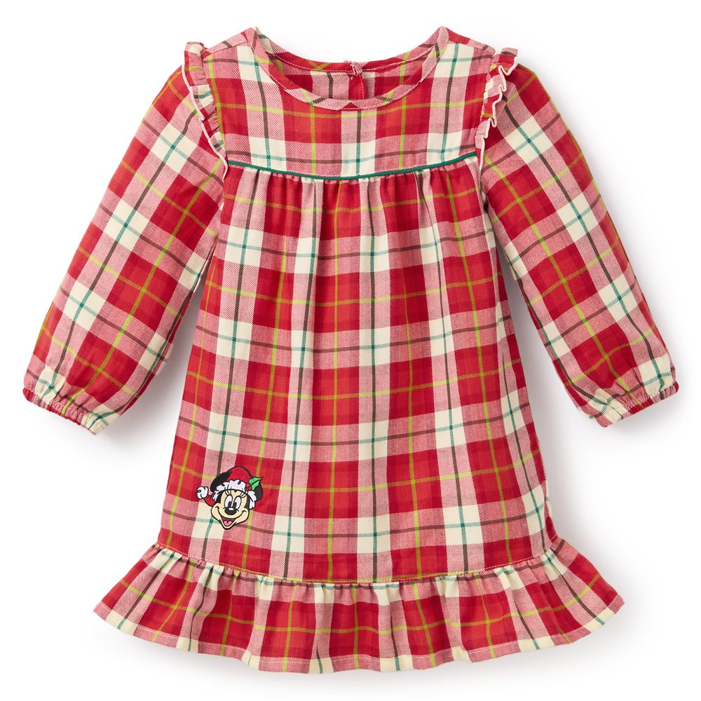 Santa Minnie Mouse Plaid Holiday Nightshirt for Girls Official shopDisney