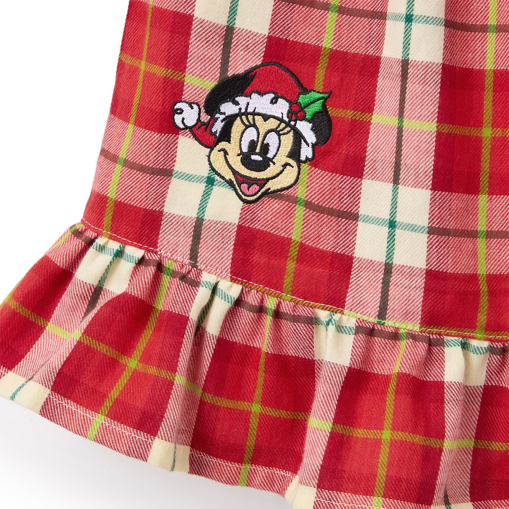 Santa Minnie Mouse Plaid Holiday Nightshirt for Girls