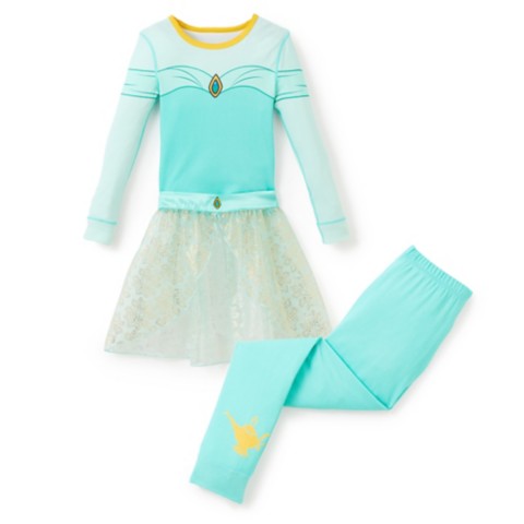 Disney Jasmine Costume Pajama Set for Girls – Aladdin