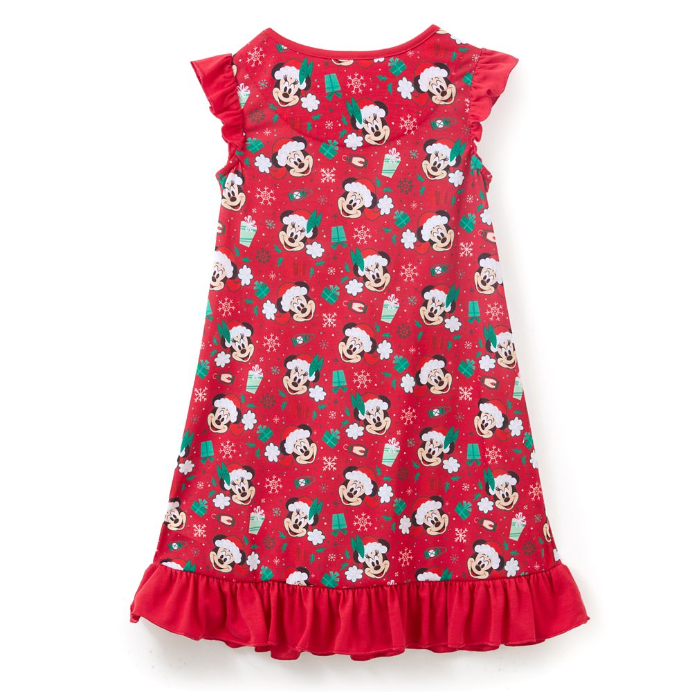 Santa Mickey and Minnie Mouse Holiday Nightshirt for Girls
