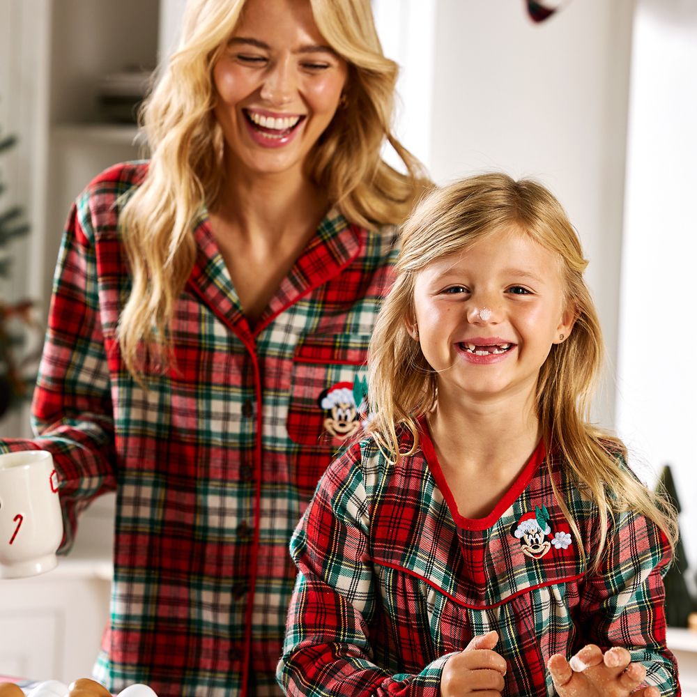 Santa Minnie Mouse Plaid Holiday Nightshirt for Girls
